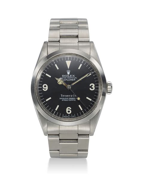 christies auction tiffany rolex explorer|SIGNED ROLEX, OYSTER PERPETUAL, EXPLORER MODEL, .